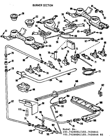 Burner section