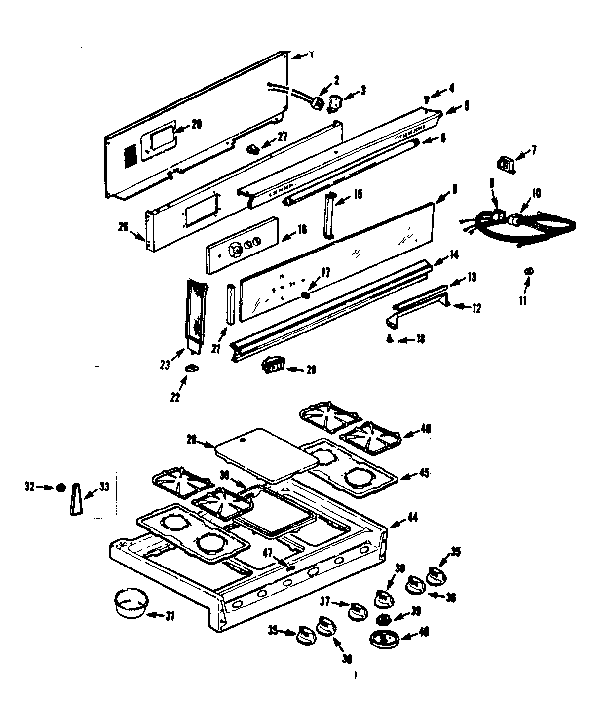 BACKGUARD AND MAIN TOP SECTION