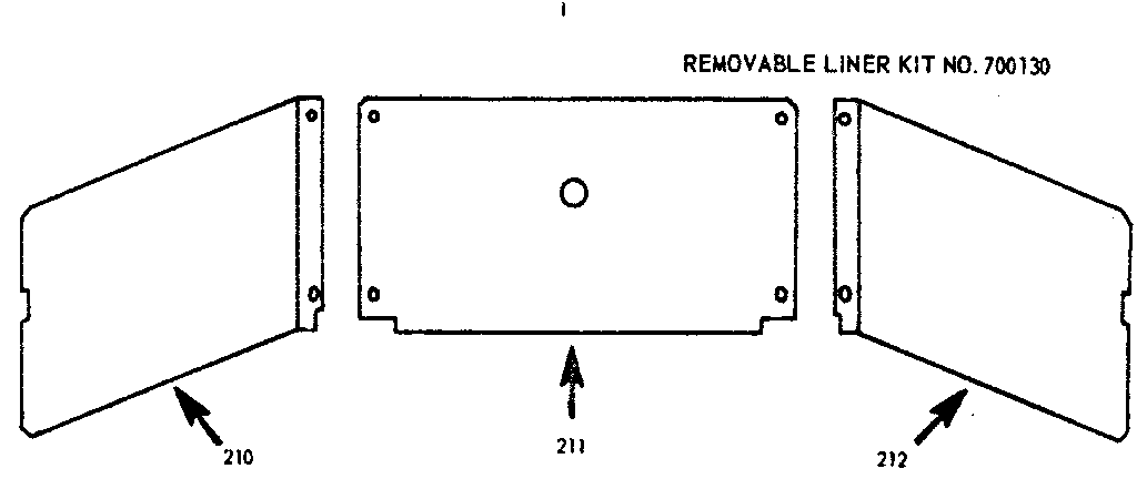 REMOVABLE LINER KIT NO. 700130