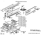 Kenmore 1037446606 backguard and main top section diagram