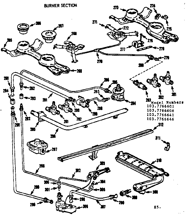Burner section