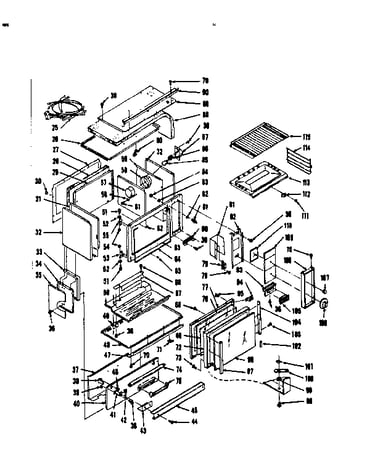 Upper oven body section