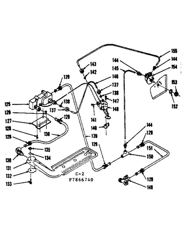 Upper oven burner section