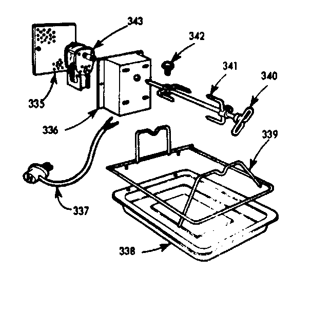 Oven rotisserie kit model no. 7106700