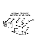 Optional equipment, rotisserie kit no. 9106700
