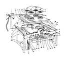 Kenmore 1554546641 top section and outer body parts diagram
