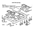 Kenmore 1037796640 main top section diagram