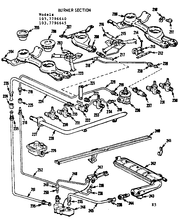 Burner section