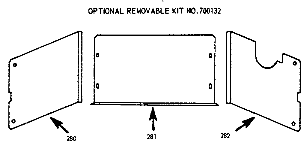 Optional removable kit no. 700132