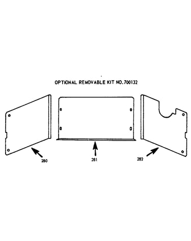 Optional removable kit no. 700132