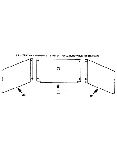 Optional removable kit no. 700130