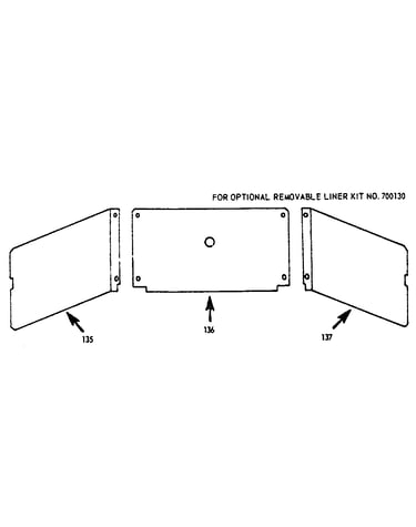 Optional removable liner kit no. 700130