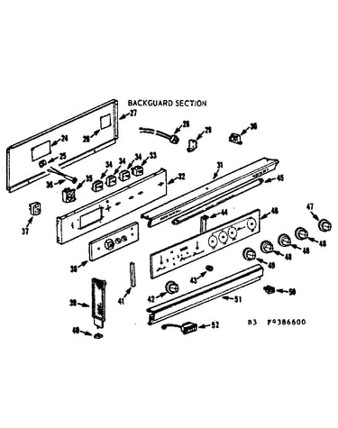 Backguard section