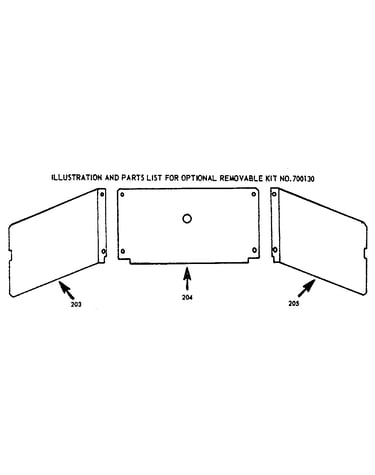 Optional removable kit no.700130