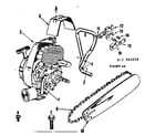 Craftsman 91760058 engine / chain and guide bar diagram
