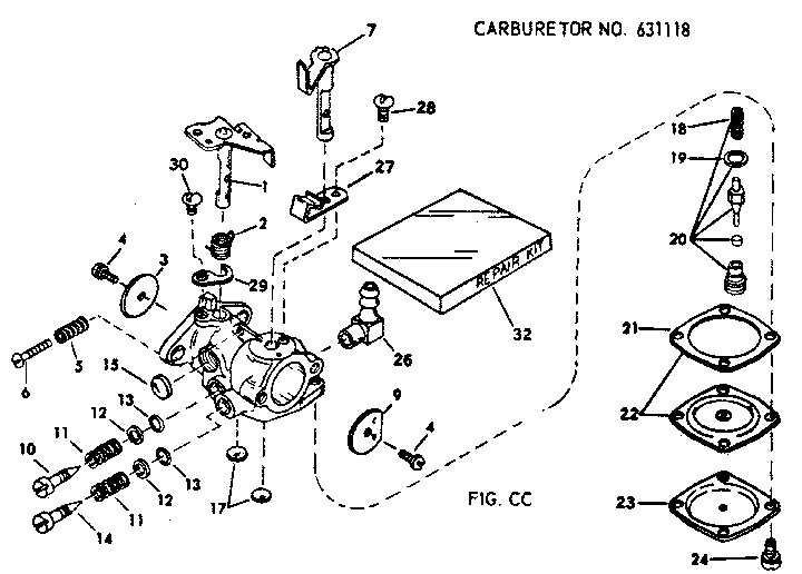 Carburetor no. 631118