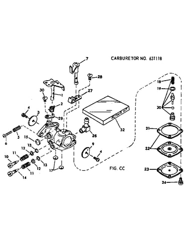 Carburetor no. 631118