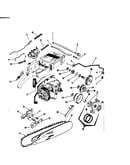 Engine/chain and guide bar