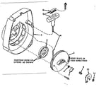 Craftsman 91763204 shroud and rewind starter no. 590421 diagram
