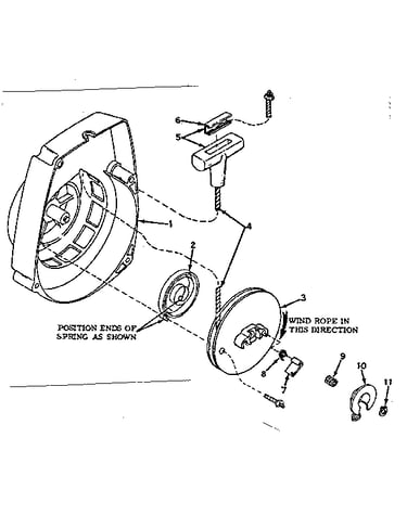Shroud and rewind starter no. 590421