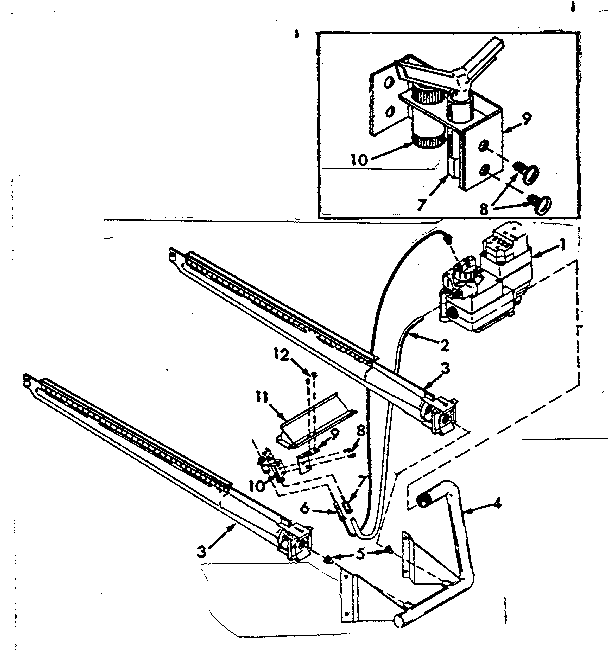 Burner and manifold assembly
