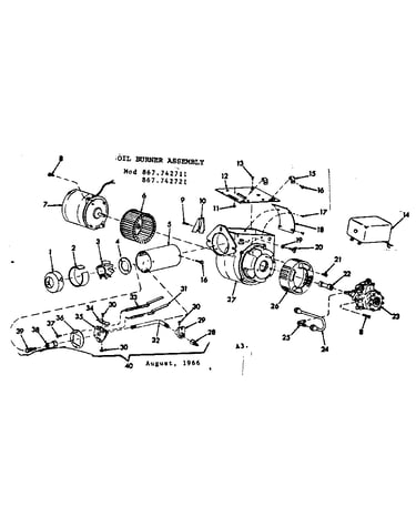 Oil burner assembly