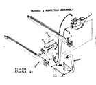 Kenmore 867764743 burner & manifold assembly diagram