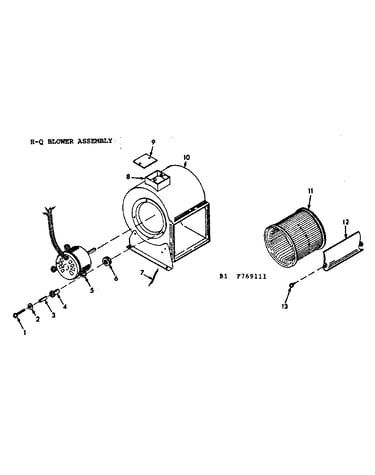 H-q blower assembly