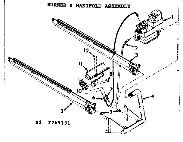 Burner & manifold assembly