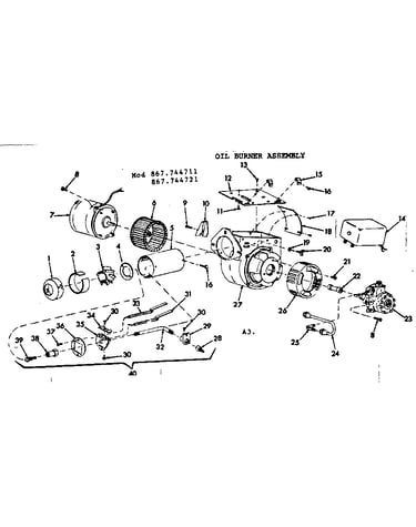 Oil burner assembly