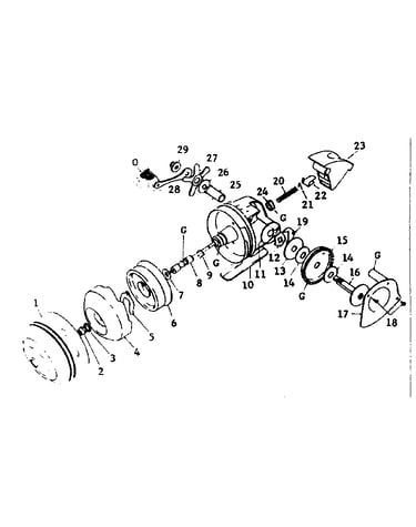 240 spin casting reel assembly