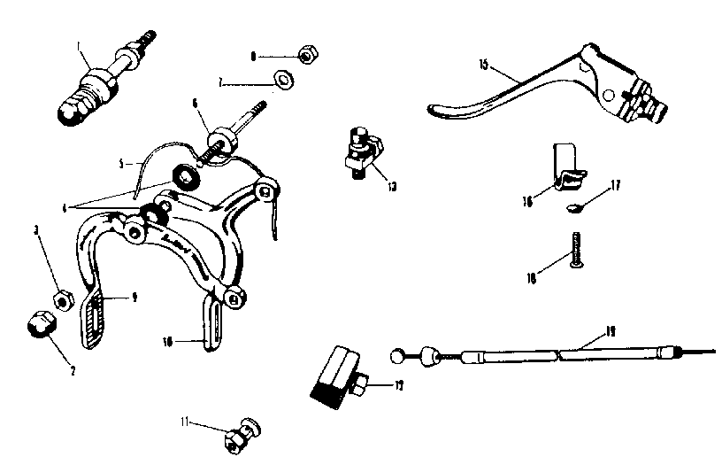 Excel front caliper brake