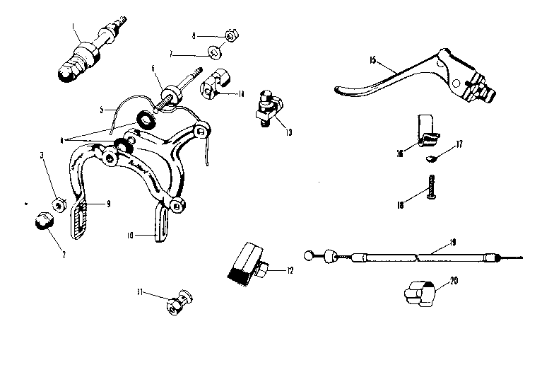 Excel rear caliper brake