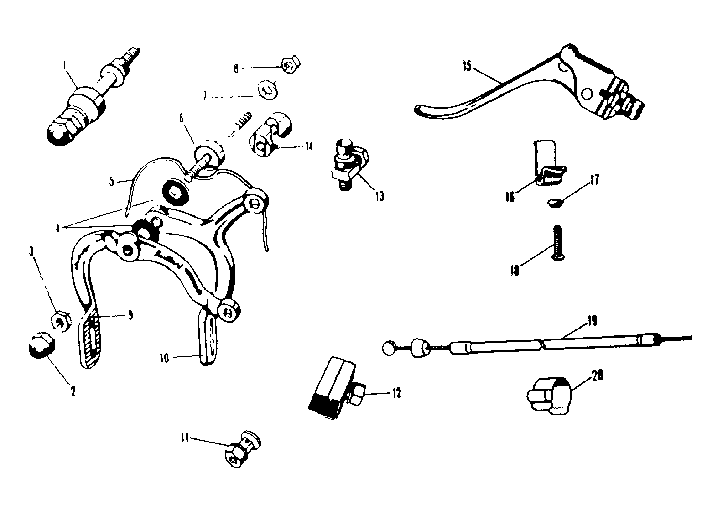 Excel rear caliper brake