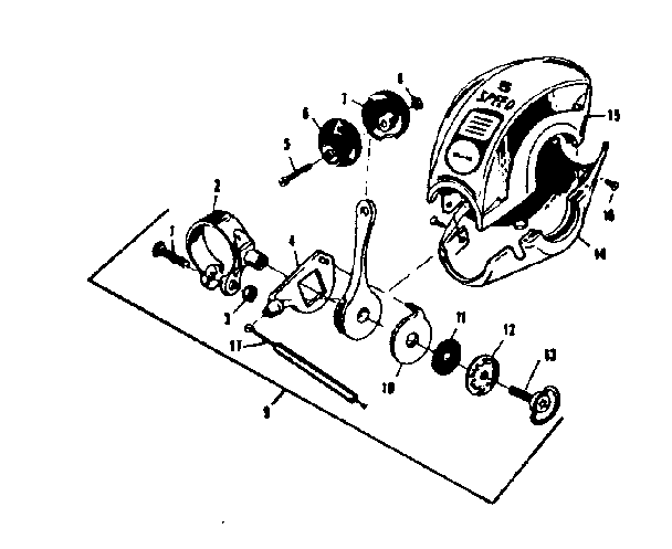 Huret 5-speed shift control assembly