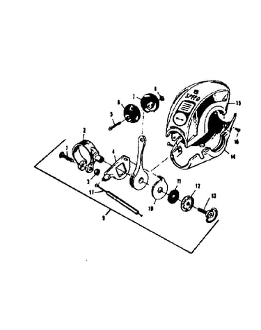 Huret 5-speed shift control assembly