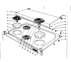 Kenmore 101916630 cook top section diagram