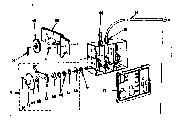Mechanical uhf tuner parts (95-585-3)