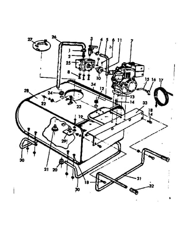 Engine and main frame