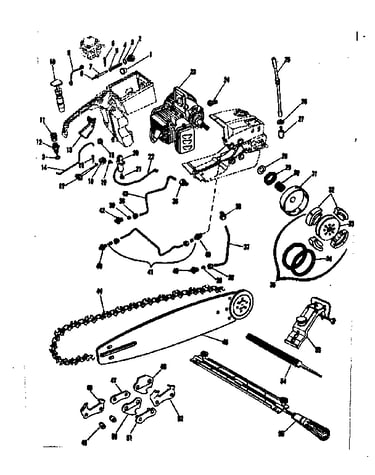 Chain/bar and oil/fuel parts