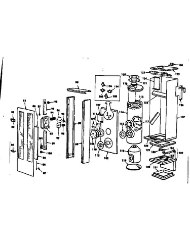 Cabinet and combustion drum