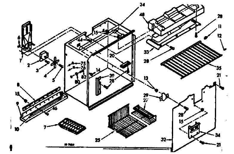 Freezer section parts