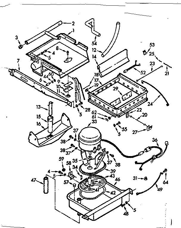 Evaporator, ice cutter grid and pump parts