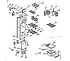 Kenmore 2536690101 shelving, supports & air handling parts diagram