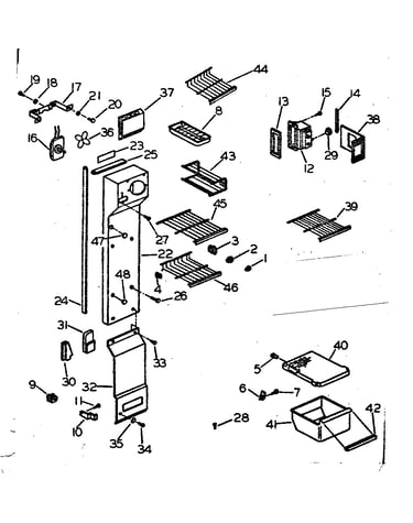 Shelving, supports & air handling parts