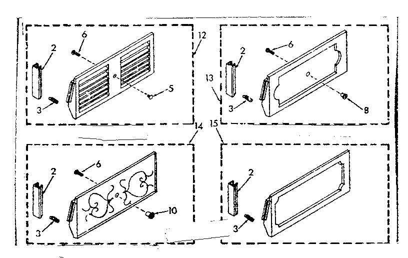 Accessory decorator panel kit parts