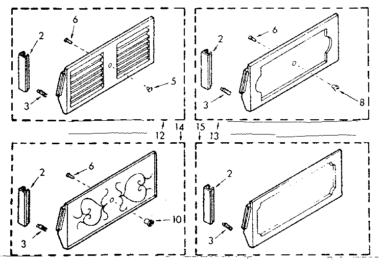 Accessory decorator panel kit parts
