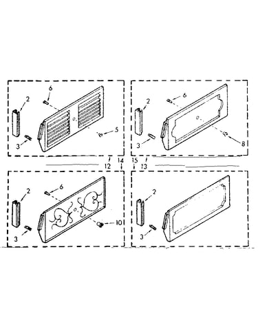 Accessory decorator panel kit parts