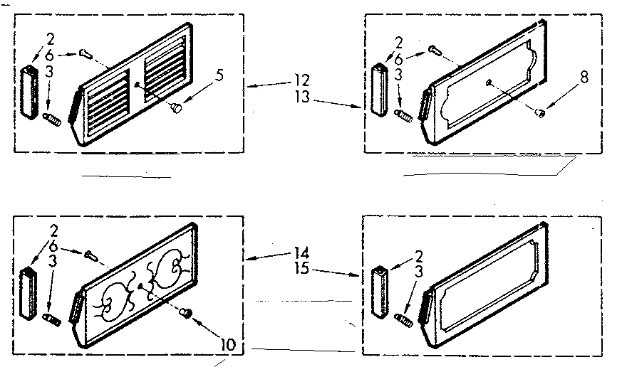 Accessory decorator panel kit parts