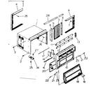 Kenmore 25370092 cabinet and front parts diagram